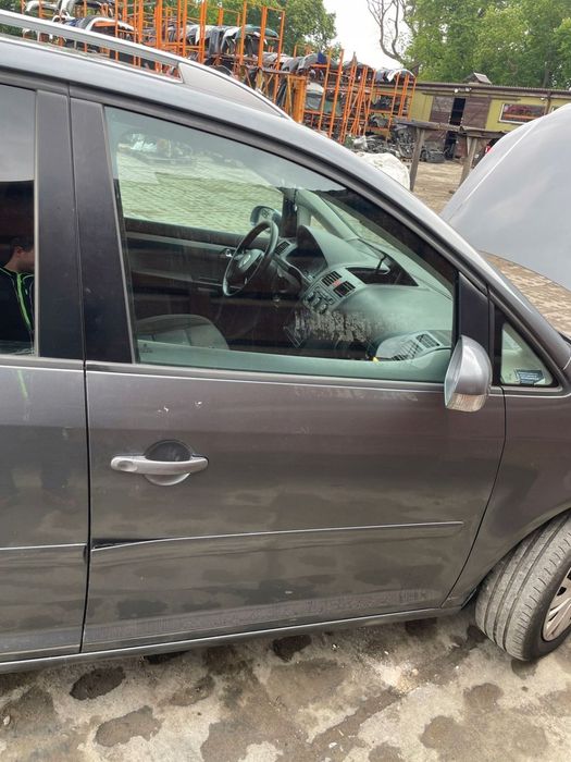 vw touran I drzwi prawe przód przednie kompletne kod lakieru - LD7X