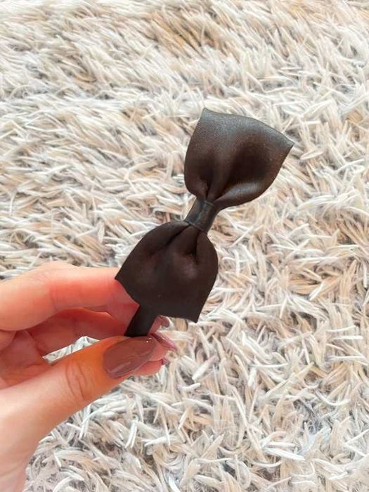 Opaska z kokardką czarna kokarda dla dziewczynki na święta