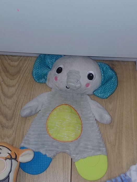 Zestaw 3 sensorycznych przytulanek dla dziecka tygrysek myszka słonik