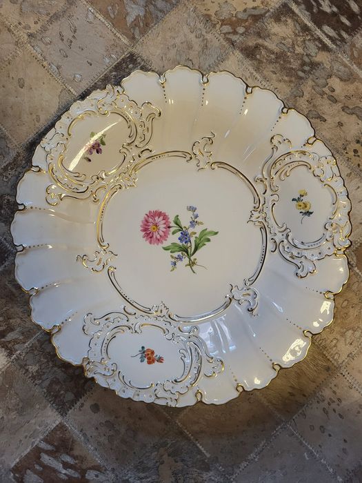 Misnia (Meissen) 30cm  Porcelana Talerz Patera  dekoracyjna