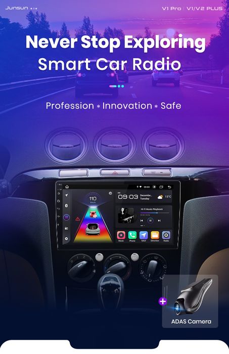 Rádio 9" android Ford S-Max 2007-15 CARPLAY WIFI GPS 2/32GB Novo