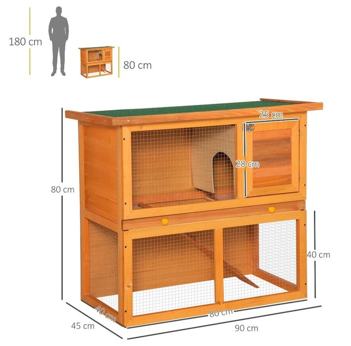 Coelheira de madeira Nova