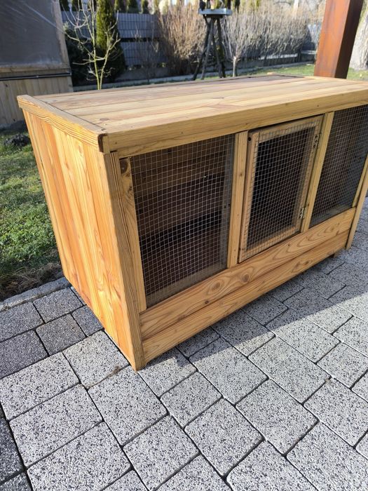 Klatka dla królików z drewna, 105 cm, wysyłka 50 zł