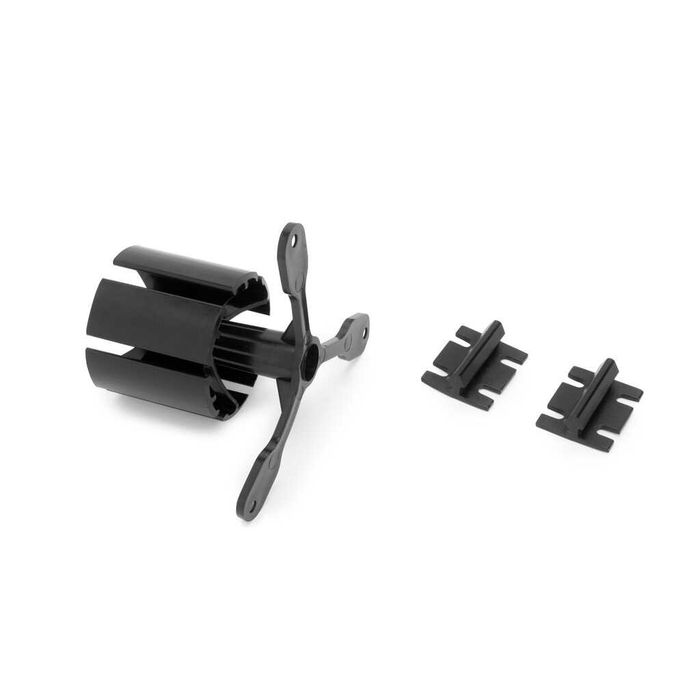 Coluna passa-cabos Hexa, Plástico, Preto