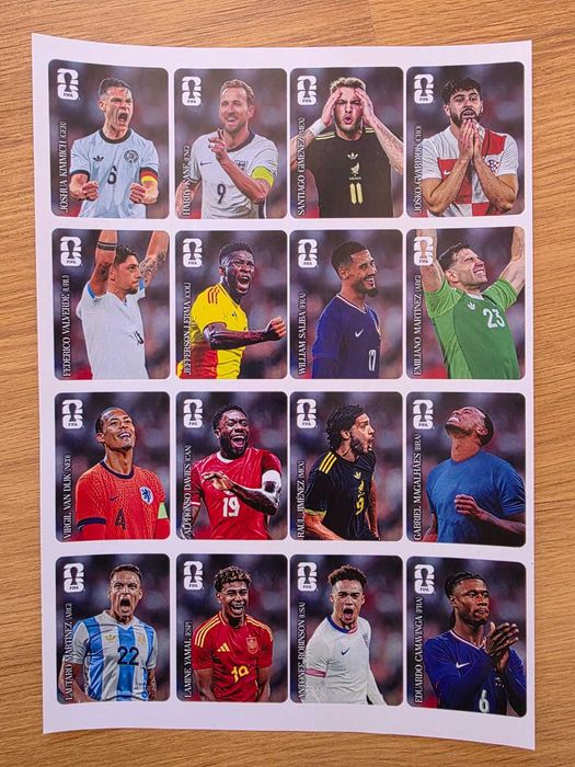 Cromos coca, impressão em papel brilhante autocolante - Versão europeia