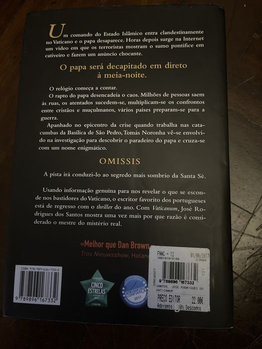 Livro vaticanum de jose rodrigues dos santos