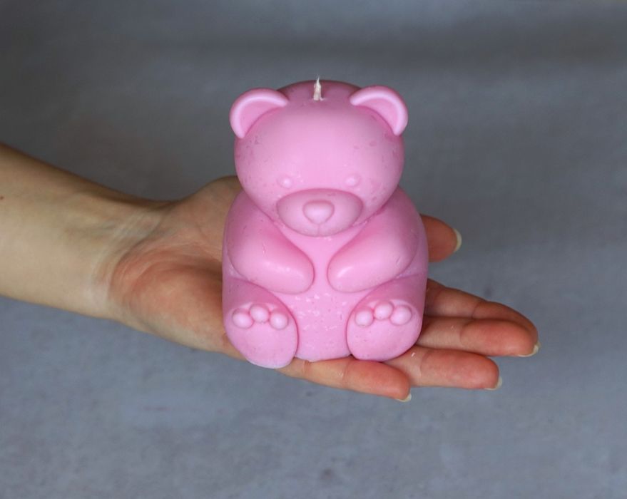 Воскова свічка серце, подарунок до 14 лютого, свічки на 8 березня.