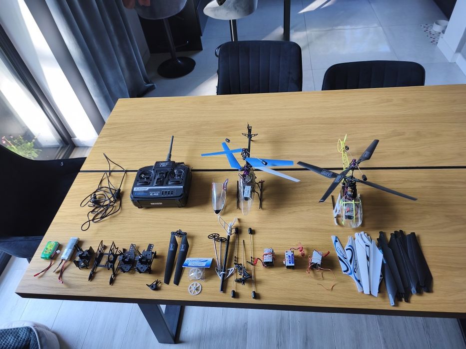Helikopter RC Lama V4 i V3 + dużo części lipo