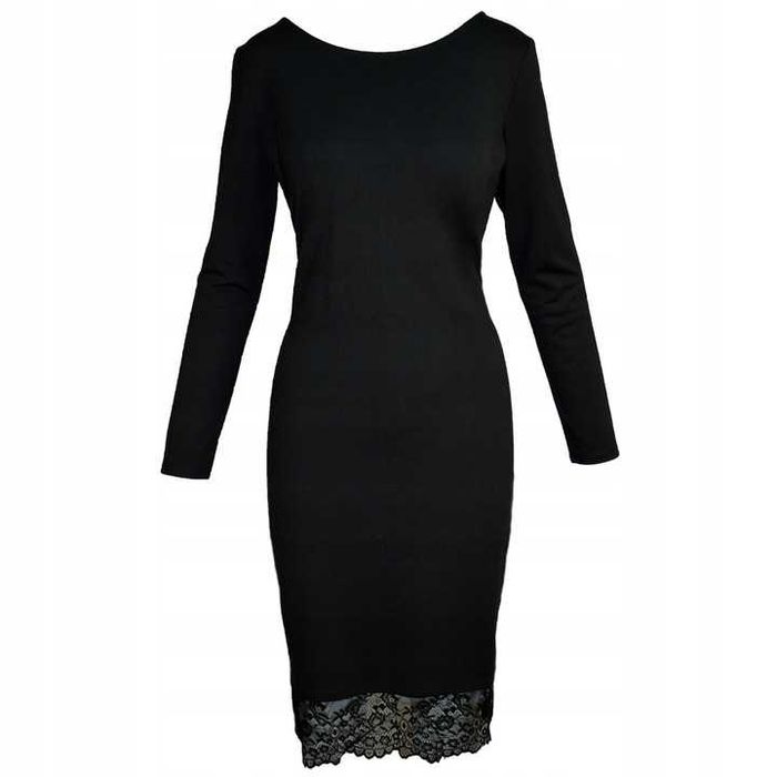 Sukienka Damska Czarna Koronka Rozmiar L *Tom&Rose*