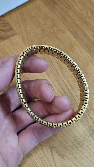 Bracelete Pulseira Dourada Elástica