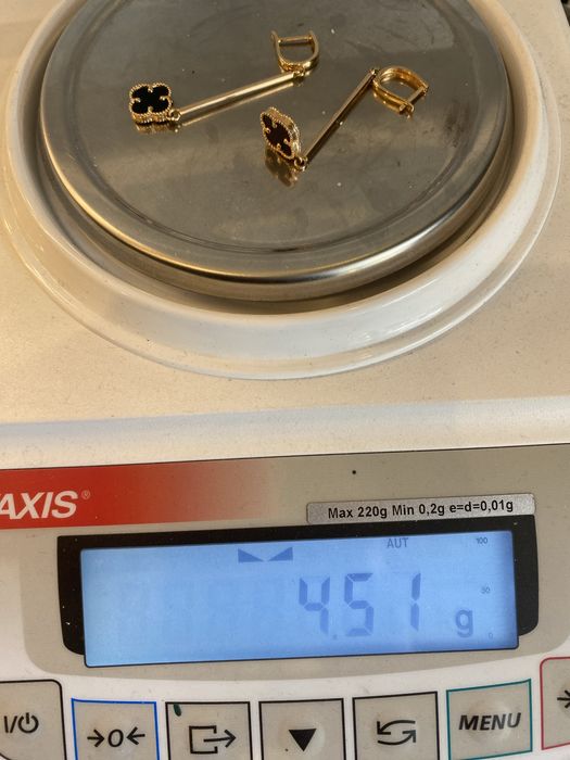 Złote długie kolczyki próba 585