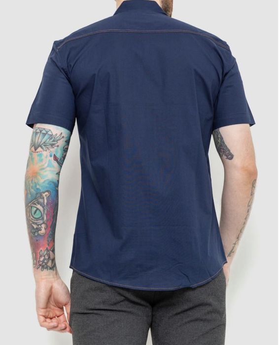 Чоловіча сорочка темно-синя нова, з етикеткою