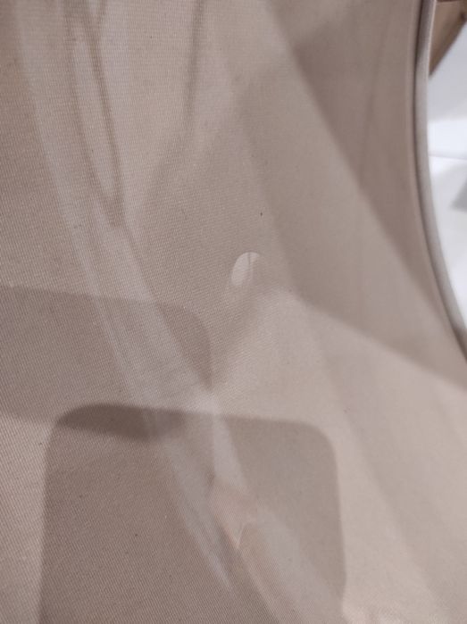 Beżowy welurowy abażur średnica 50 cm. 24,5cm wysokość