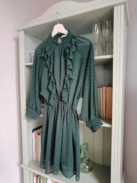 Sukienka/kombinezon Zara butelkowa zieleń r. XS