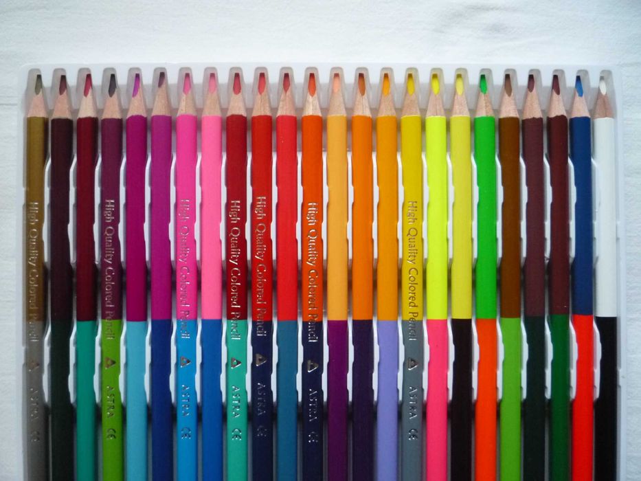 NOWE Astra Kredki ołówkowe trójkątne dwustronne 24/48 kolorów