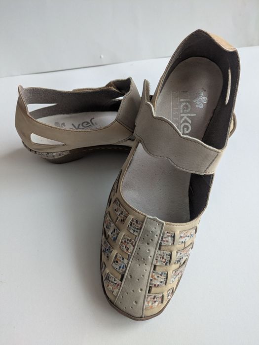 Skórzane buty damskie Rieker