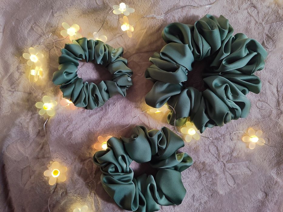 Scrunchie do włosów Maxi Szałwia