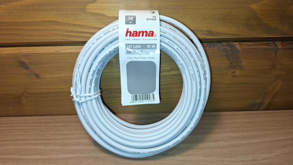 Kabel Antenowy - HAMA - Kabel Koncentryczny - DVB-T2 - 10 metrów.