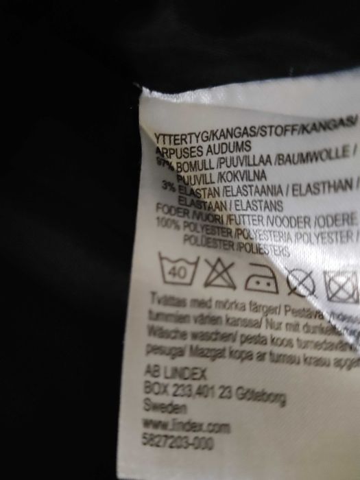 Czarna bawełniana trapezowa sukienka Lindex rozm.14
