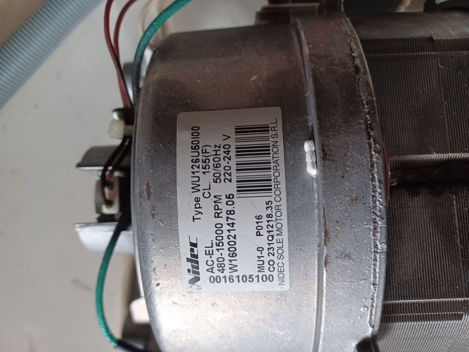 Motor, bomba de água, e resistência de máquina de lavar roupa Indesit