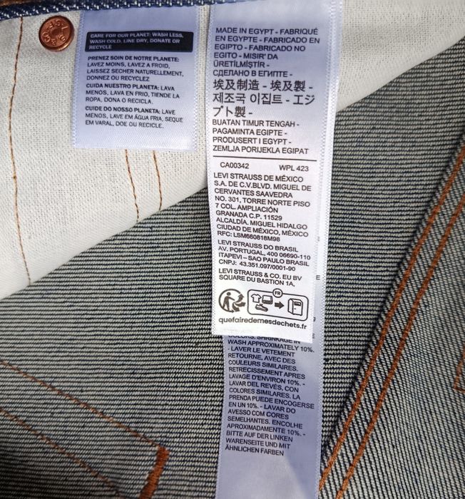 Нові джинси Levi's 501 Original W36 L36 (52 UA) сирий денім