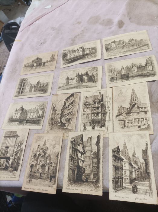 20 postais tipo desenho muito antigos