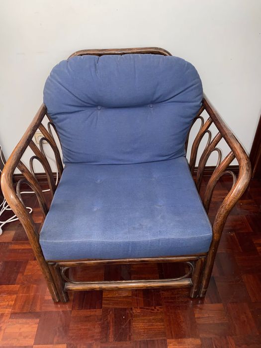Poltrona azul como novo