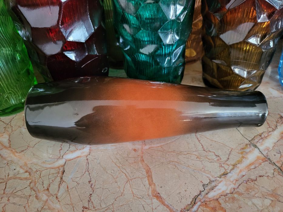 Ceramiczny wazon Mirostowice PRL, sygnowany