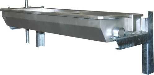 Poidło korytowe, stal nierdzewna, montaż ścienny uchylne, 200 cm, 70 l
