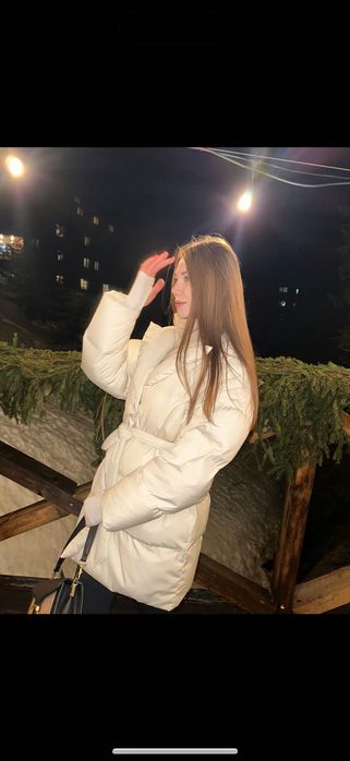 Пуховик білий diadia