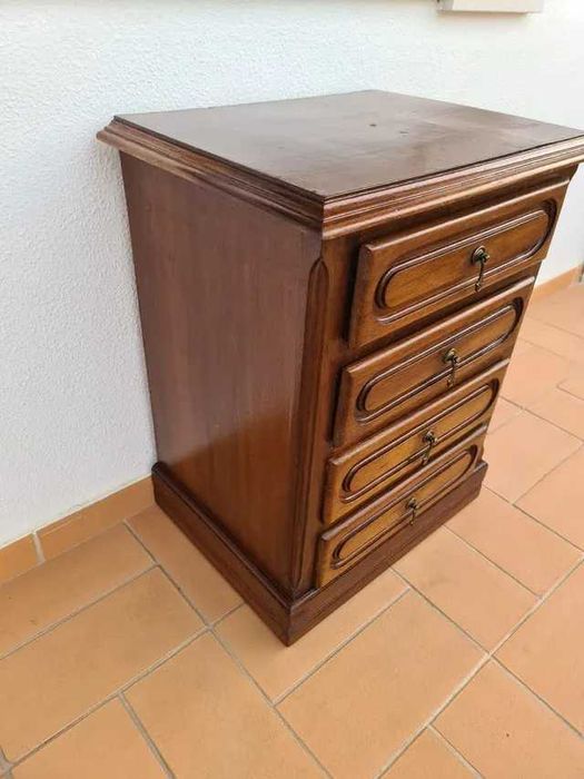 Par de Mesas de Cabeceira Mesinha em Madeira Wooden Oak
