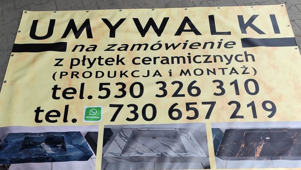 Umywalki na zamówienie z płytki ceramiczne