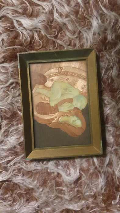 Obraz – Matka Boska z Dzieciątkiem ręczna kompozycja reliefowa