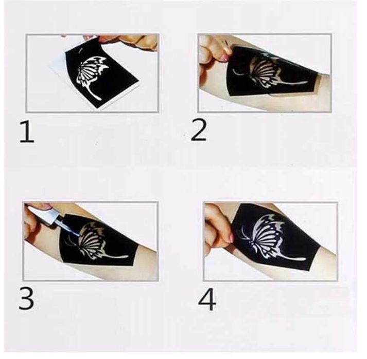 Zestaw do tatuaży brokatowych – kreatywna zabawa dla dzieci