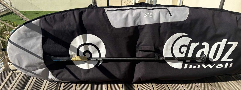 Prancha de SUP Naish Hokua 8'3'' LE com protetor rail RSPro + Saco + Quilhas