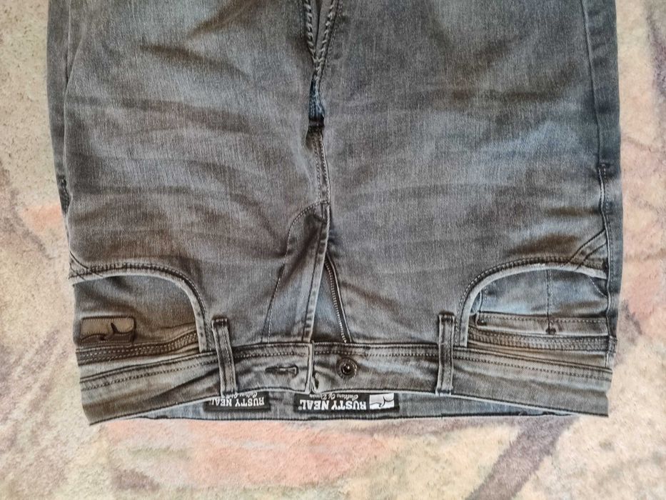 Spodnie męskie jeansy szare Rusty Neal skin fit W33/L32