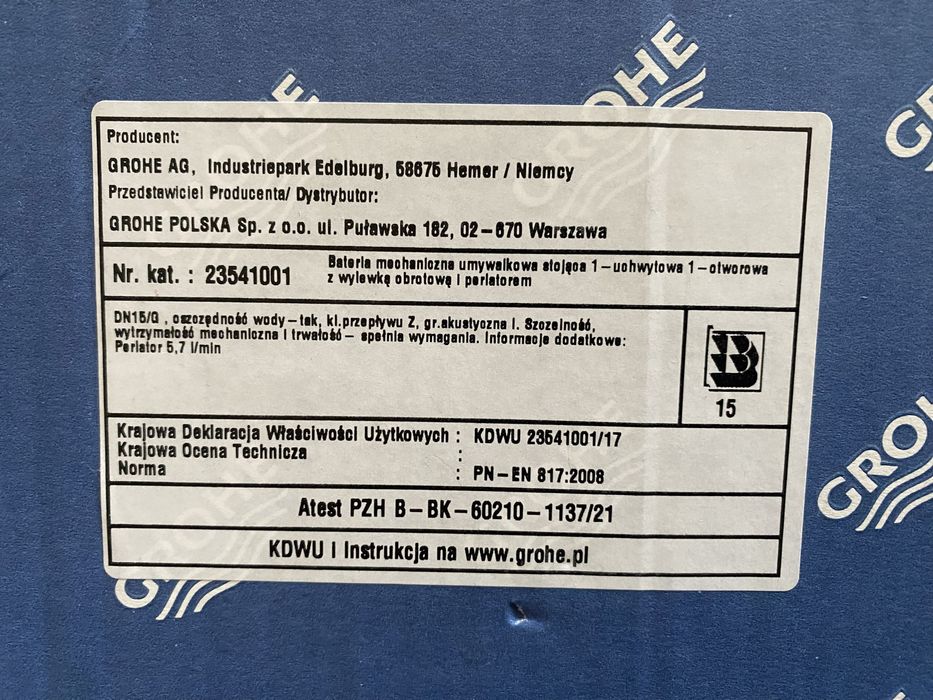 Essence New Jednou. bateria umywalkowa L