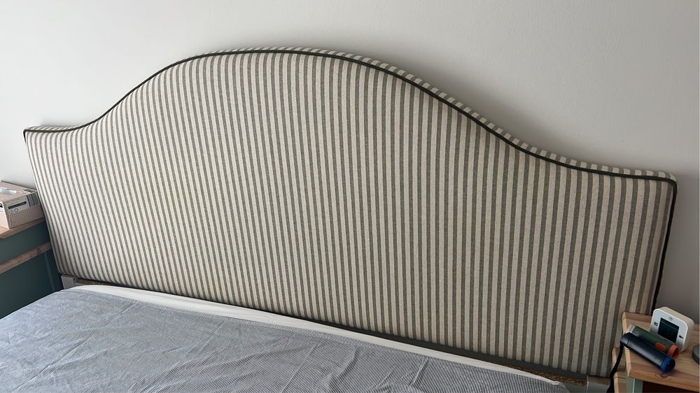 Cabeceira em linho para cama 160cm