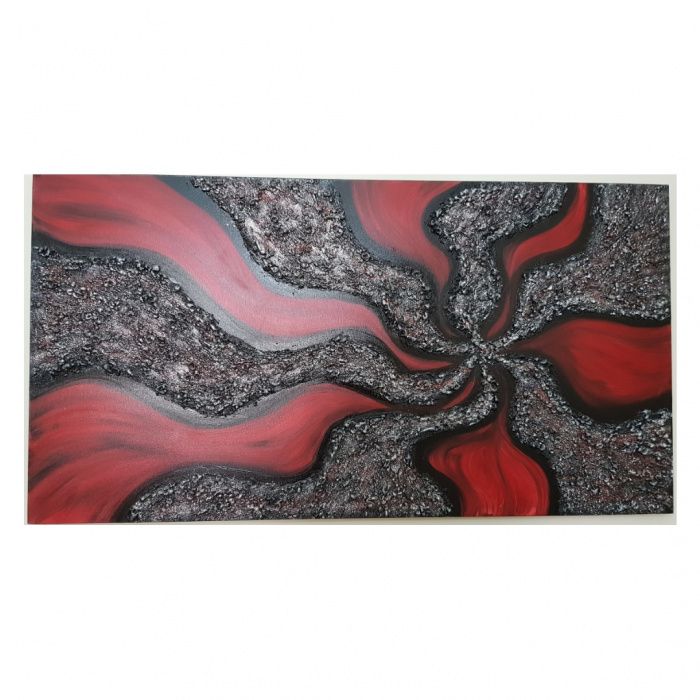 Quadro Abstract Preto e Vermelho de Autor - Made in Portugal