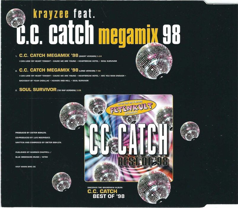 Maxi CD C.C. Catch Feat. Krayzee - Megamix '98 (1998) (Hansa)