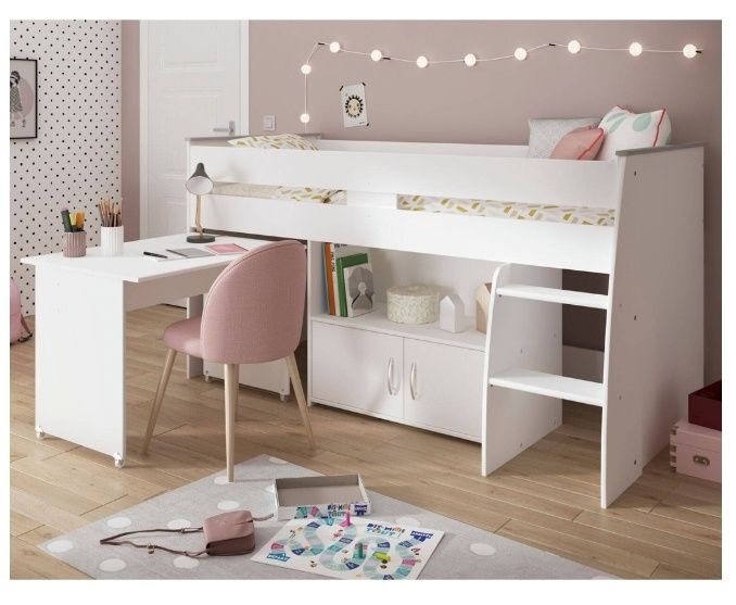 Cama Alta com secretária