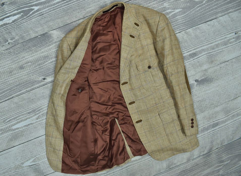 Daks Jedwabno Lniana Marynarka Męska Eu 26 Uk42S