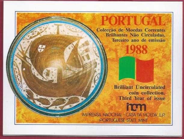 CARTEIRA  ANUAL    PORTUGAL ESCUDOS  1988 ESCASSA