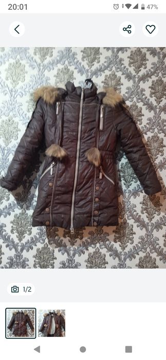 Дуже тепла куртка для дівчинки.