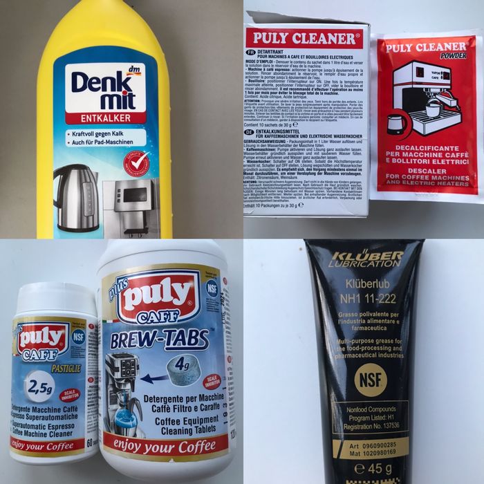 Средства для чистки кофемашин от накипи и кофейных масел