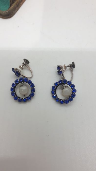 Серебро брошь 875пр.,серьги 875пр.хюз.