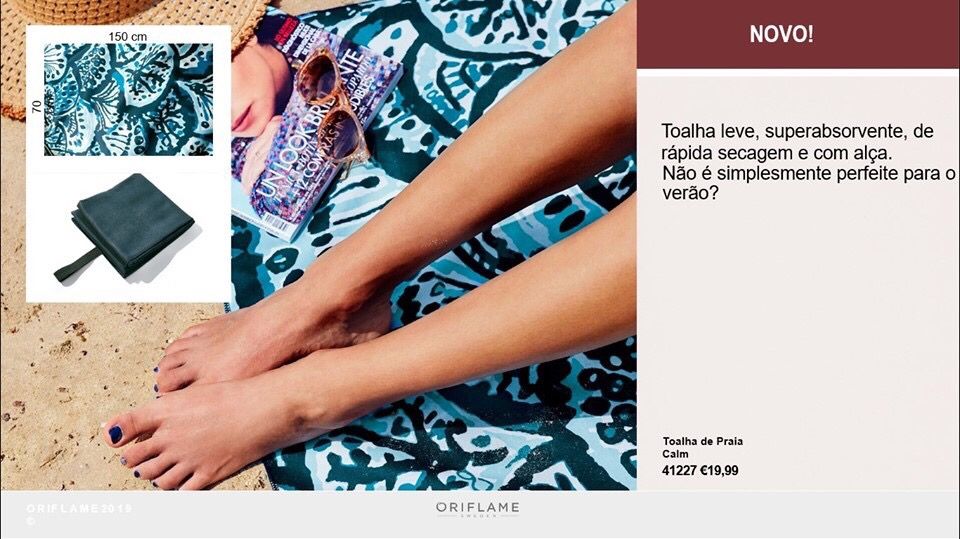 Toalha de praia Oriflame Nova