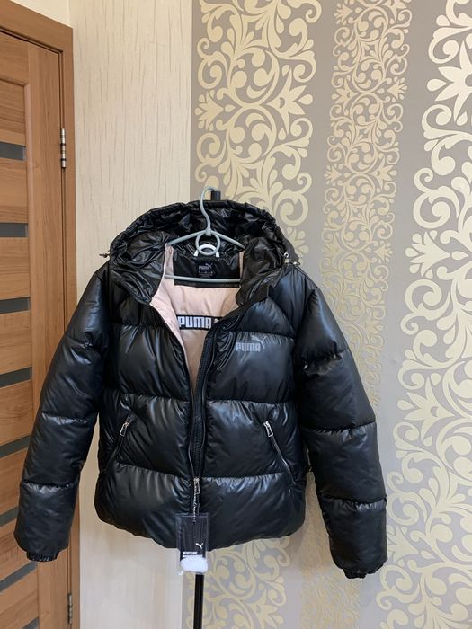 Puma Зимовий Пуховик Дорослий , Дитячій,.Лаковый блиск  Жіночій  та  Підлітковий Чорний Глянцевий Розміри від XXS по XL