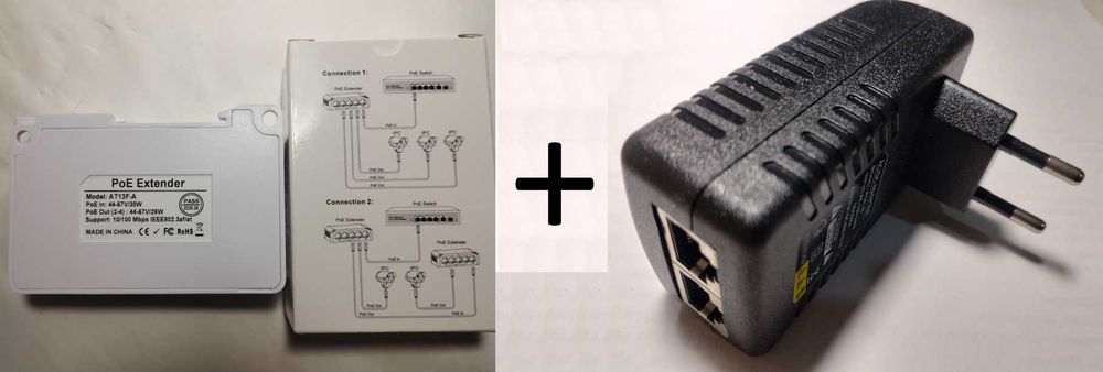 POE Коммутатор / Разветвитель / Switch для IP Камер, 1+3 Порта, DIN