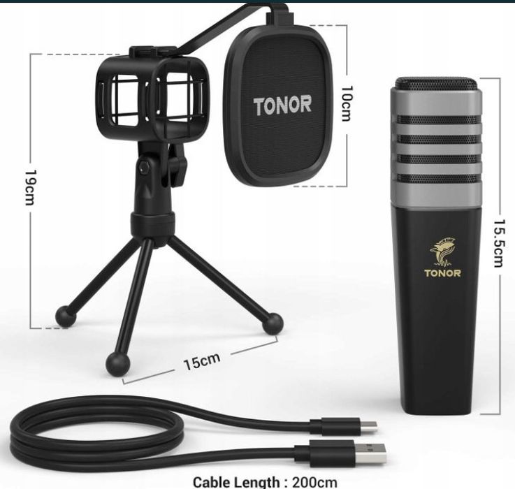 TONOR TC30 Pojemnościowy mikrofon USB